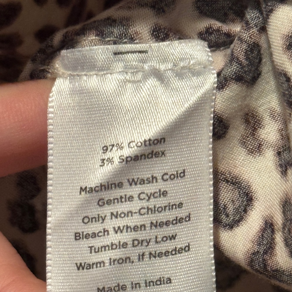 Talbots Animal Print Button Down Top - Picture 8 of 8